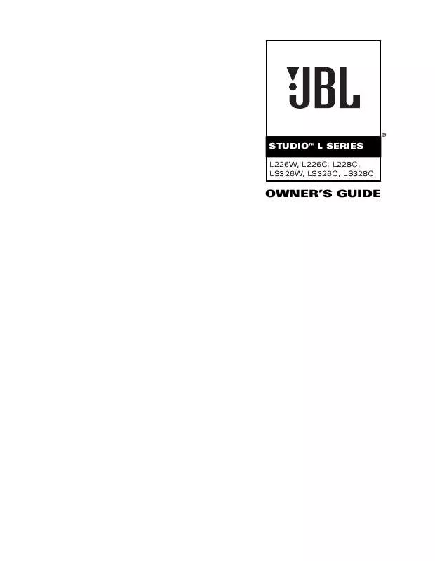Mode d'emploi JBL L226C