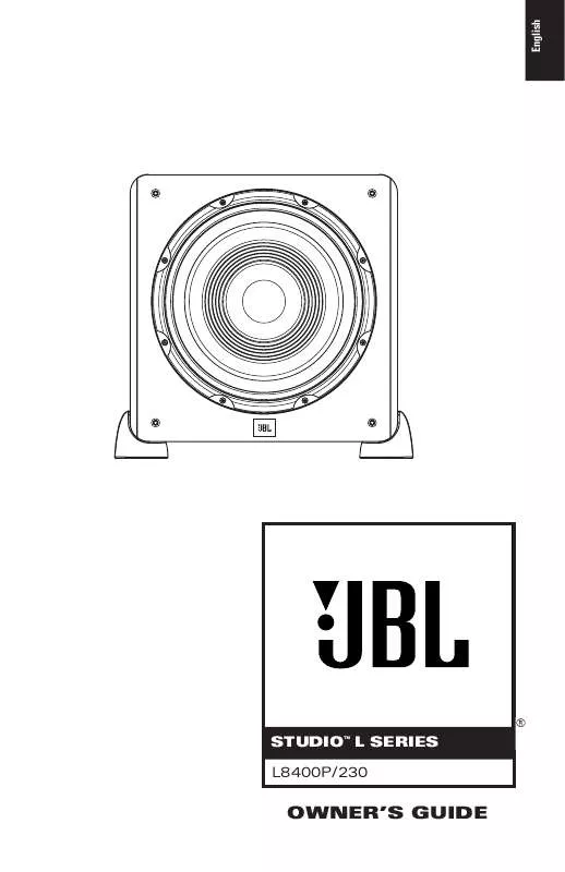 Mode d'emploi JBL L8400P