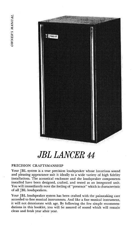 Mode d'emploi JBL LANCER L44