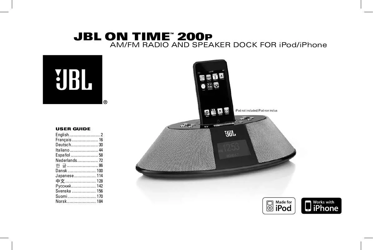 Mode d'emploi JBL ON TIME 200P
