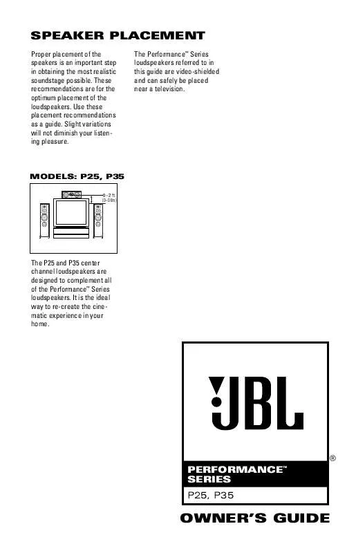 Mode d'emploi JBL P25