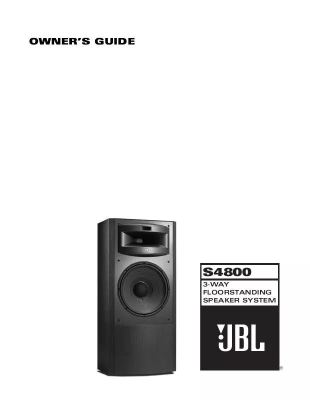 Mode d'emploi JBL S4800