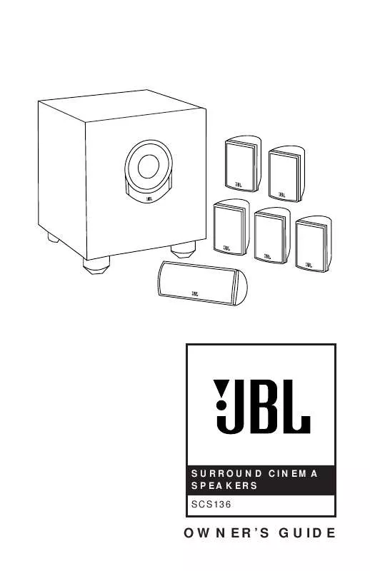 Mode d'emploi JBL SCS136SI