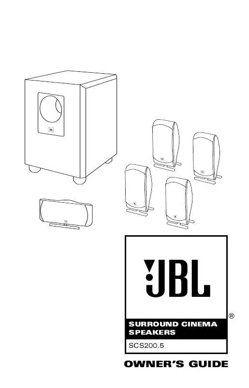 Mode d'emploi JBL SCS200.5BK