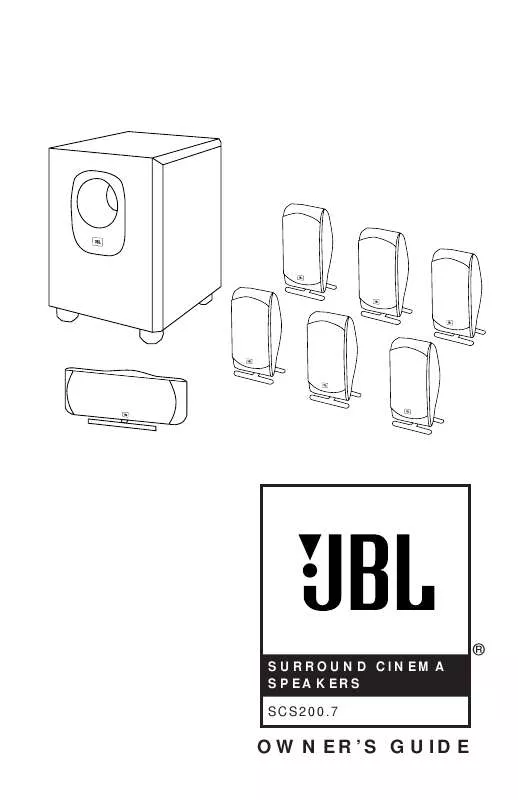 Mode d'emploi JBL SCS200.7