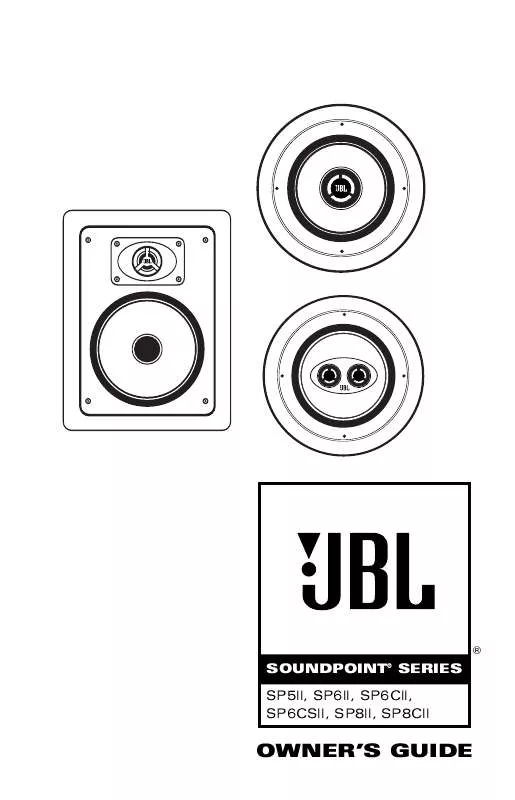Mode d'emploi JBL SP6C II