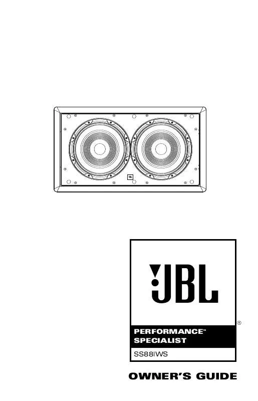 Mode d'emploi JBL SS88IWS
