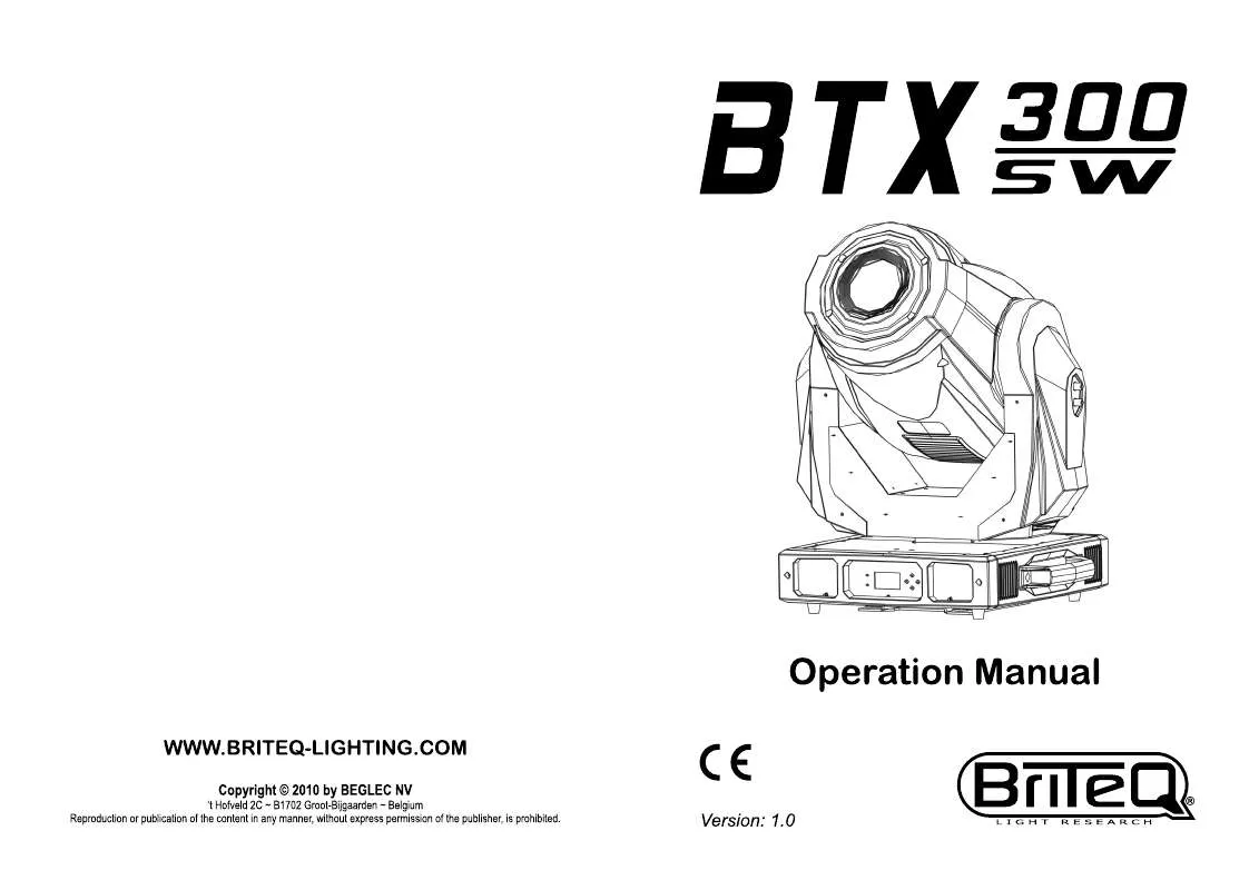 Mode d'emploi JBSYSTEMS LIGHT BTX 300 SW