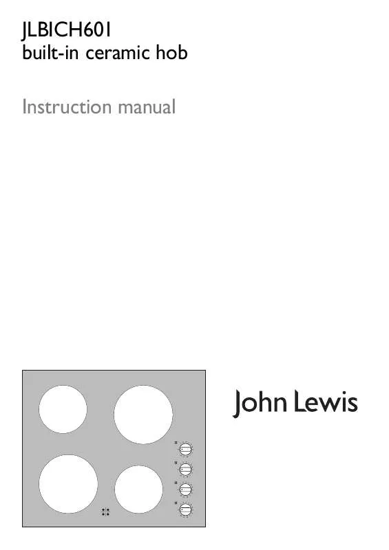 Mode d'emploi JOHN LEWIS JLBICH601