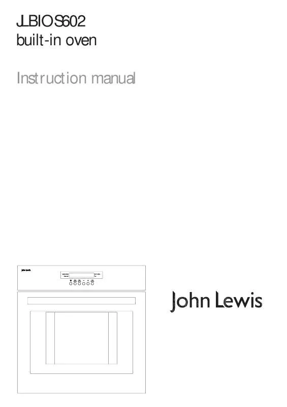 Mode d'emploi JOHN LEWIS JLBIOS602