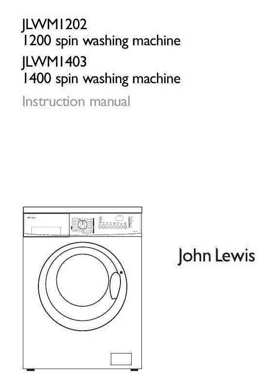 Mode d'emploi JOHN LEWIS JLWM1202