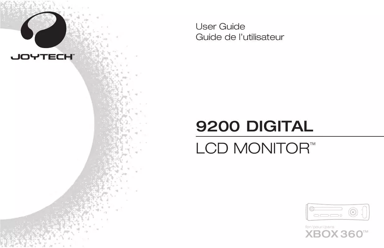 Mode d'emploi JOYTECH DIGITAL LCD MONITOR 9200