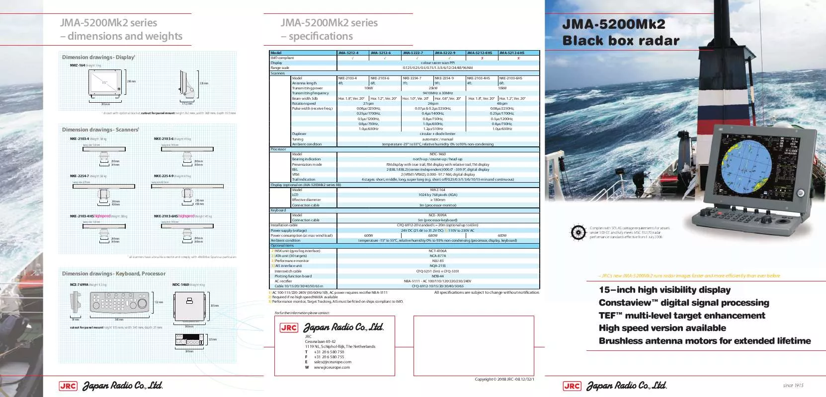 Mode d'emploi JRC JMA-5200MK2