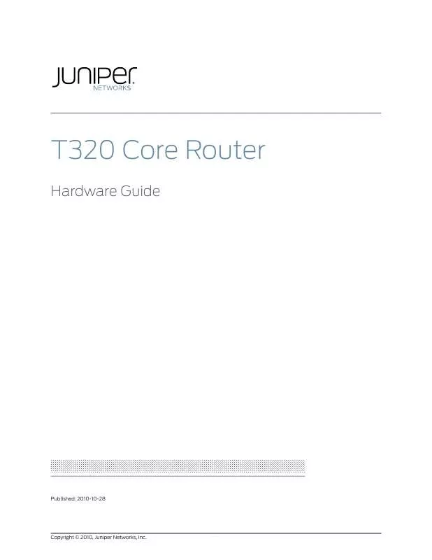 Mode d'emploi JUNIPER NETWORKS T320
