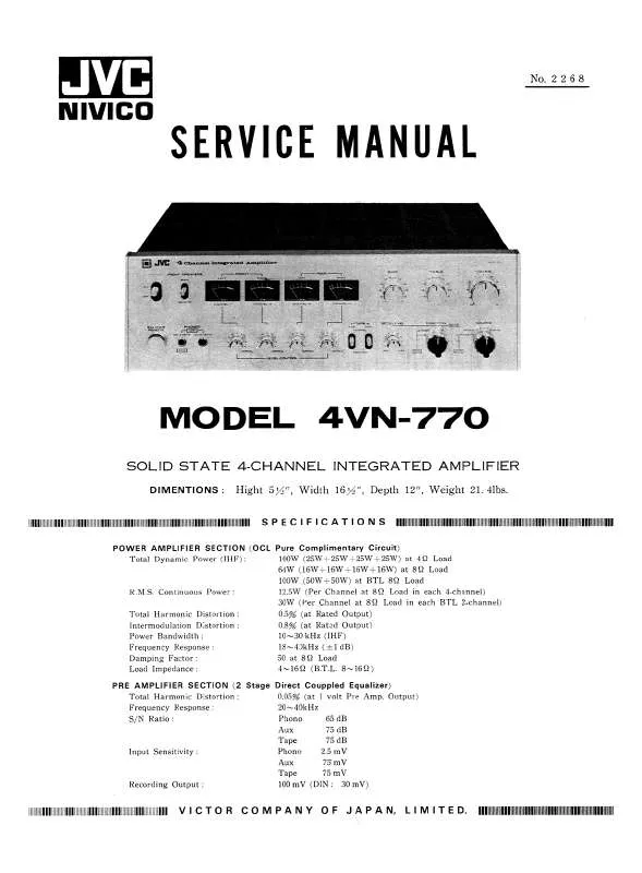 Mode d'emploi JVC 4VN-770