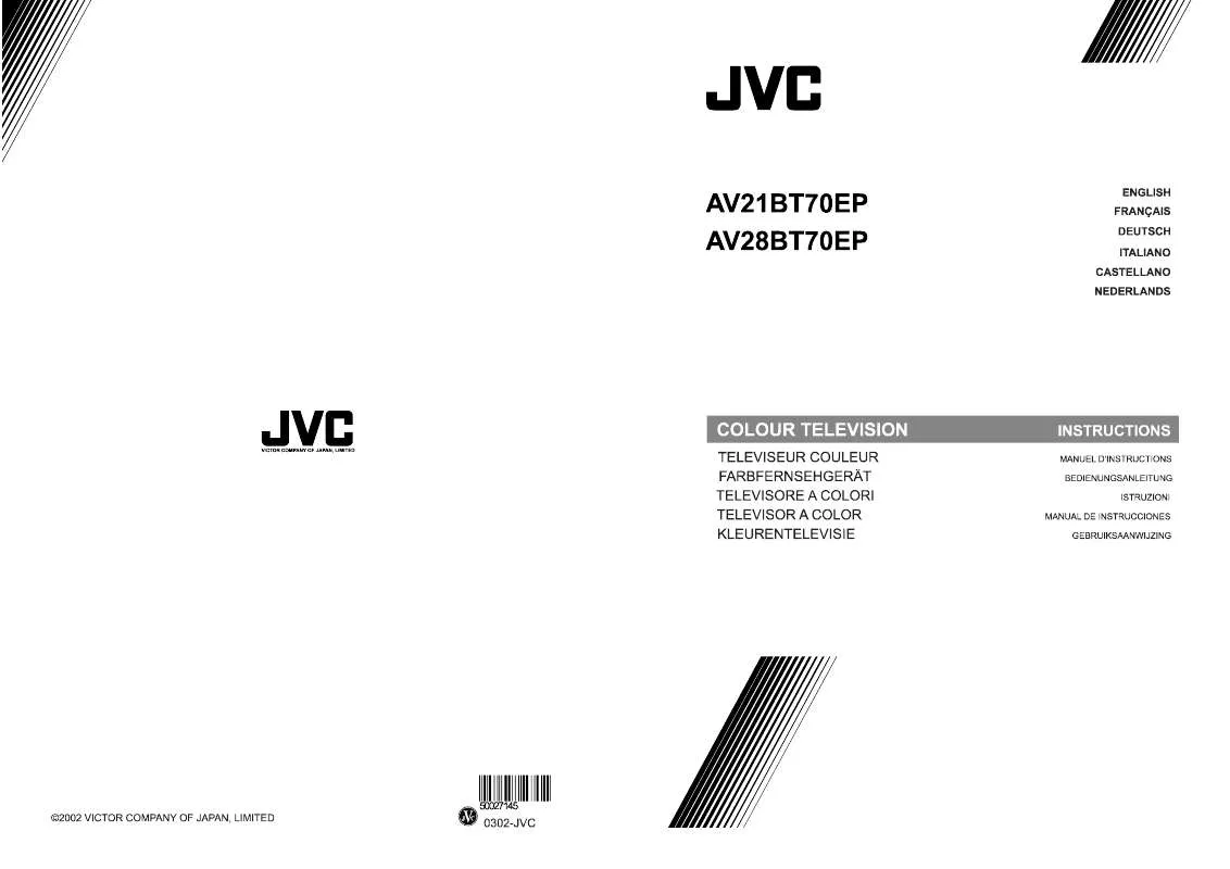 Mode d'emploi JVC AV-21BT70EP