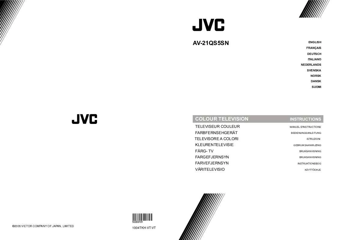 Mode d'emploi JVC AV-21QS5SN