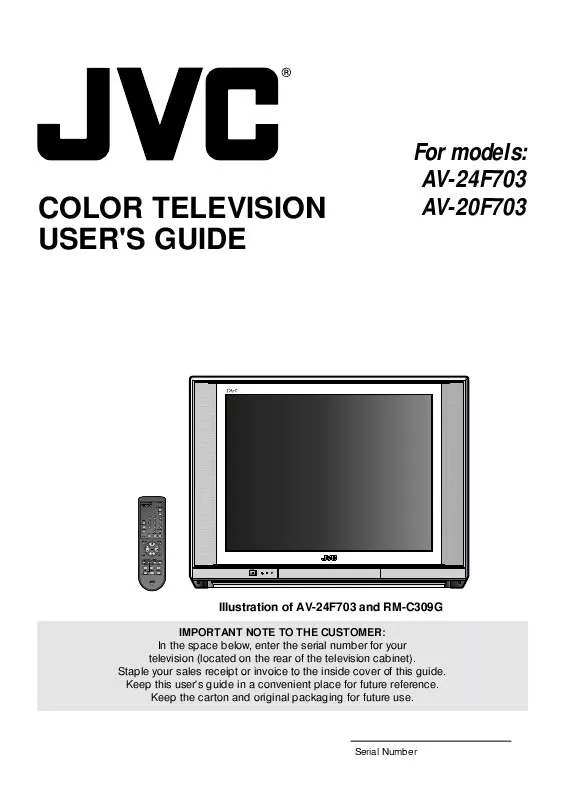Mode d'emploi JVC AV-24F703