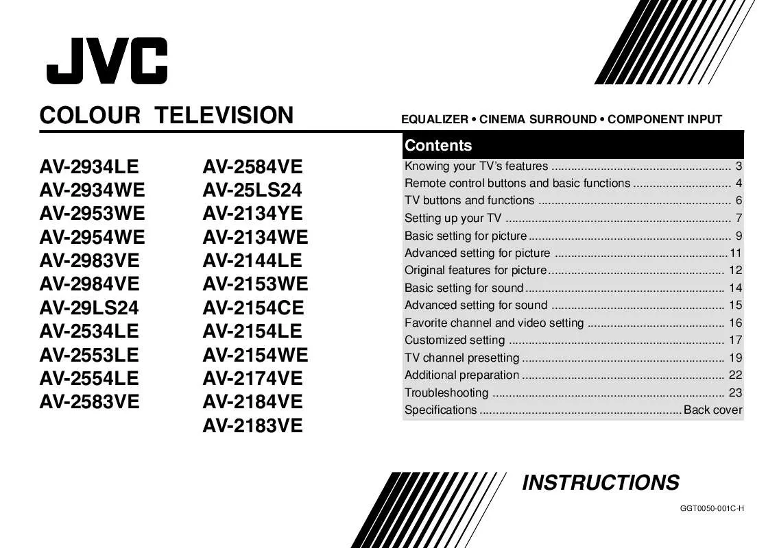 Mode d'emploi JVC AV-2583VE-AV-2583