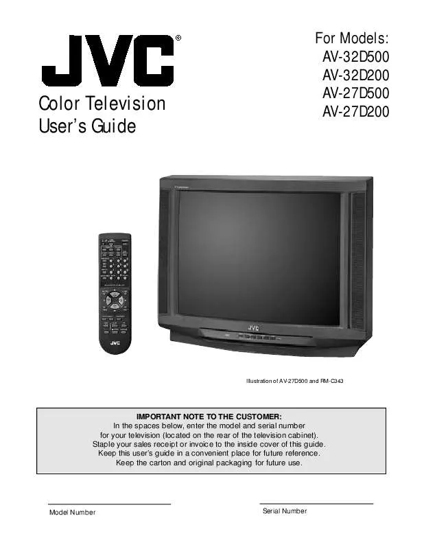 Mode d'emploi JVC AV-27D500