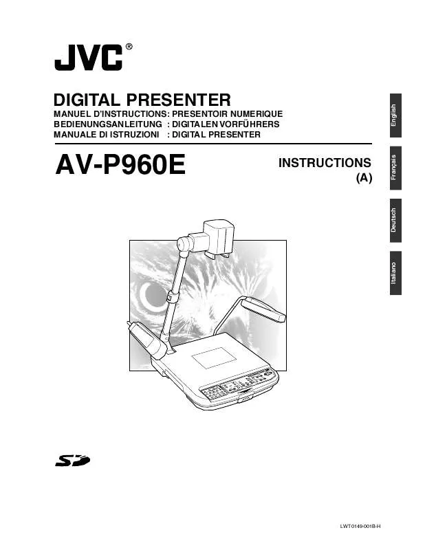 Mode d'emploi JVC AV-P960E-AV-P960