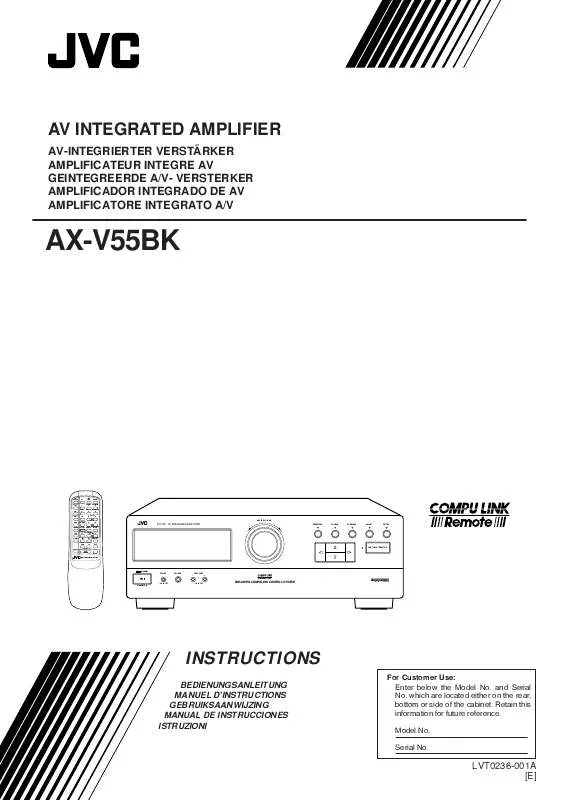 Mode d'emploi JVC AX-V55BK-AX-V55