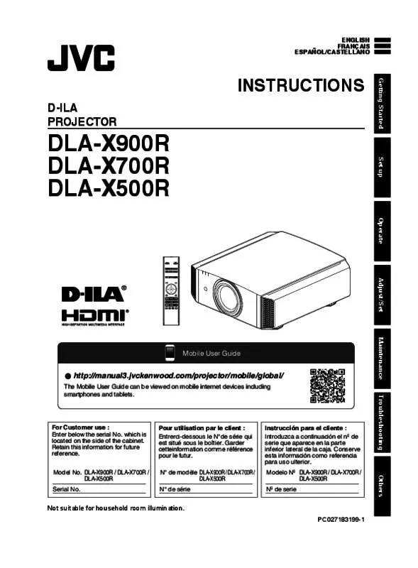 Mode d'emploi JVC DLA-X900R