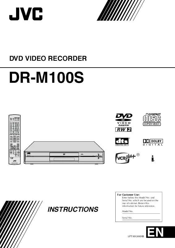 Mode d'emploi JVC DR-M100SUS-DR-M100