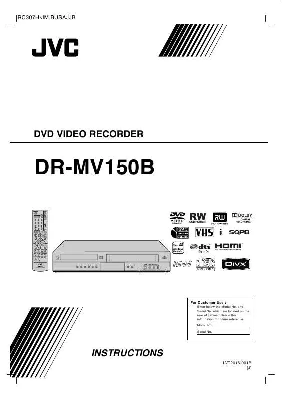 Mode d'emploi JVC DR-MV150B