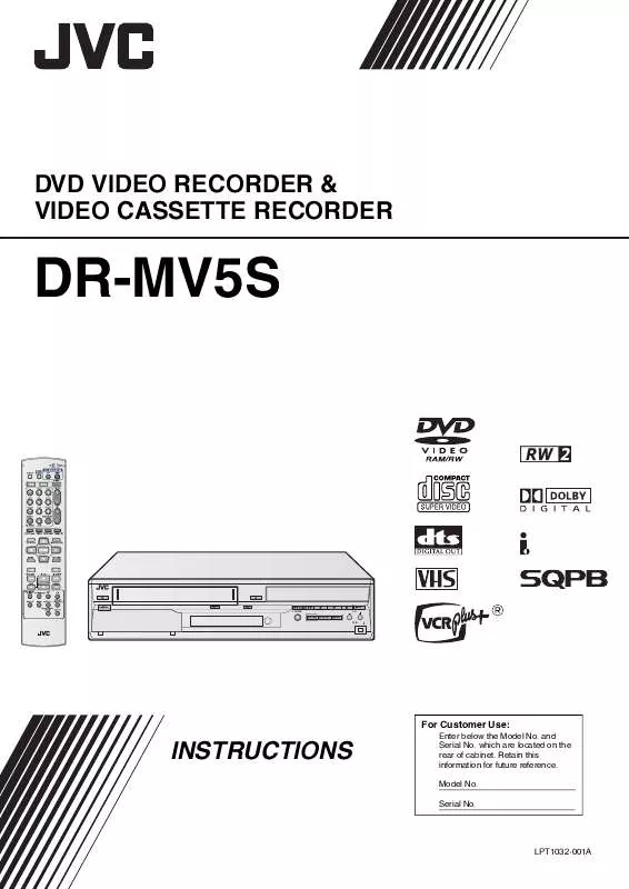 Mode d'emploi JVC DR-MV5SUS-DR-MV5