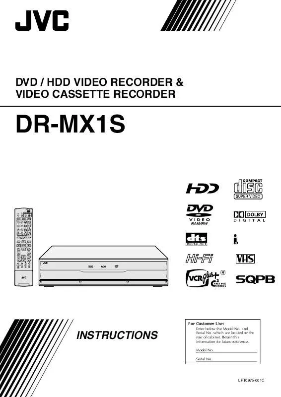 Mode d'emploi JVC DR-MX1SUS-DR-MX1