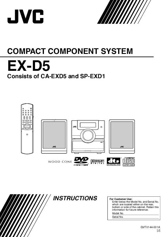 Mode d'emploi JVC EXD5A-EX-D5