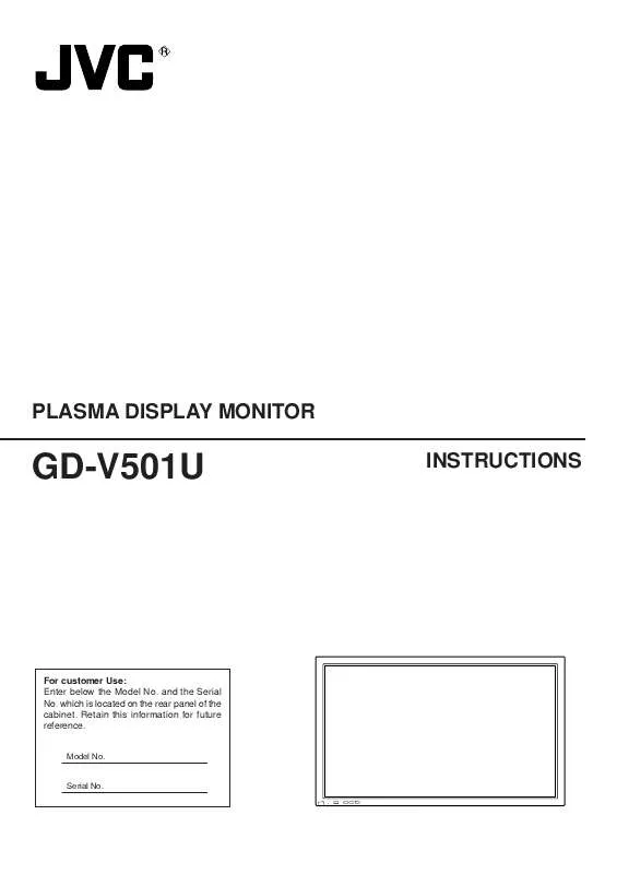 Mode d'emploi JVC GD-V501U-GD-V501