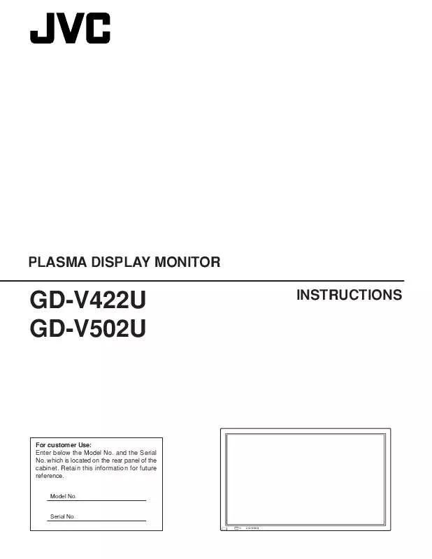 Mode d'emploi JVC GD-V502U-GD-V502