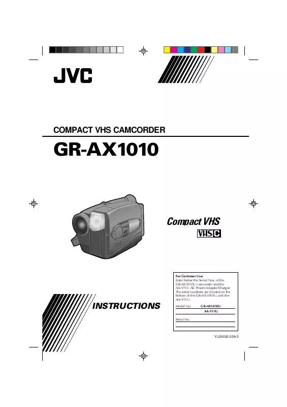 Mode d'emploi JVC GR-AX1010