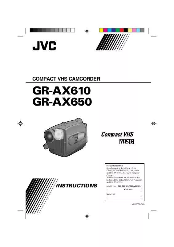 Mode d'emploi JVC GR-AX610
