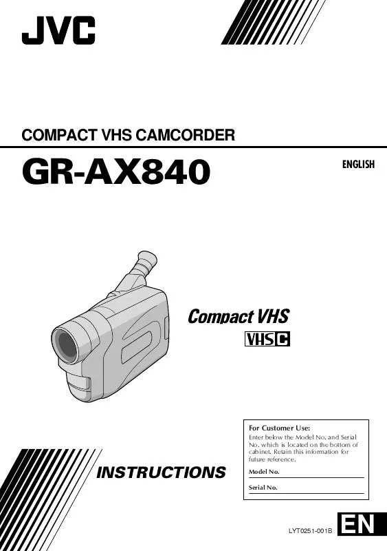 Mode d'emploi JVC GR-AX840U-GR-AX840