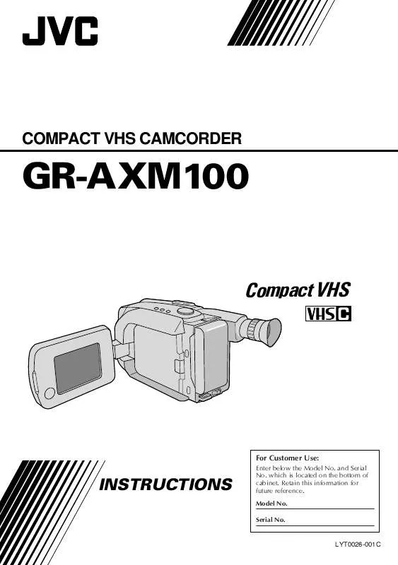 Mode d'emploi JVC GR-AXM100U-GR-AXM100