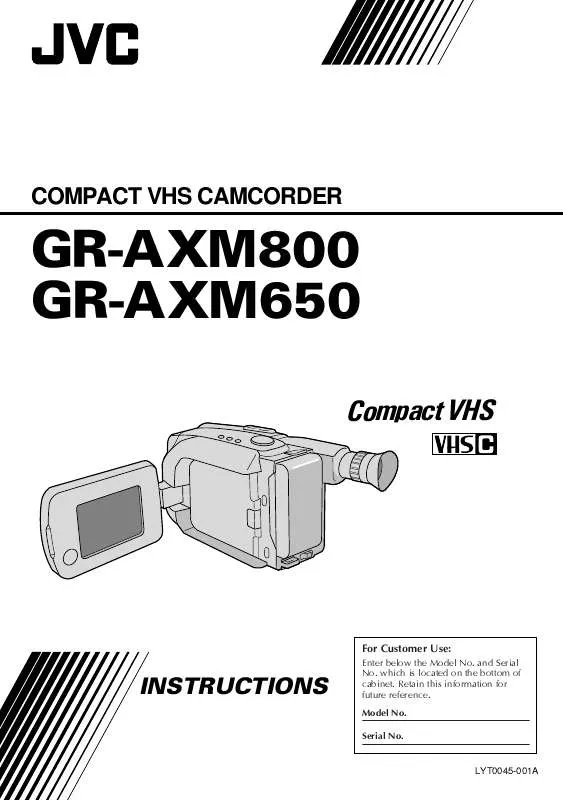 Mode d'emploi JVC GR-AXM650
