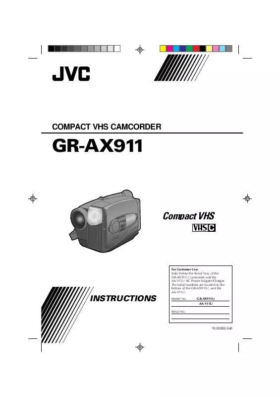 Mode d'emploi JVC GR-AXM911