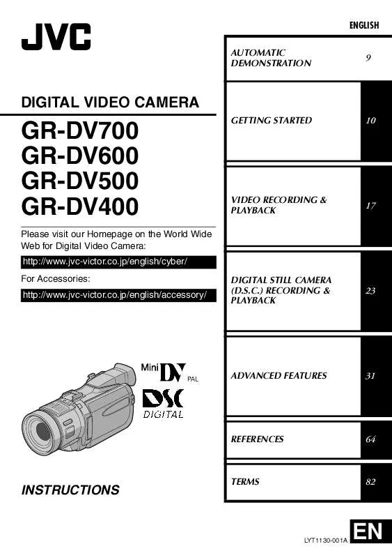 Mode d'emploi JVC GR-DV500US-GR-DV500