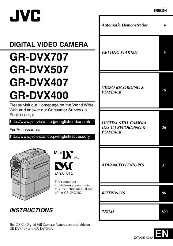 Mode d'emploi JVC GR-DVX507A-GR-DVX507