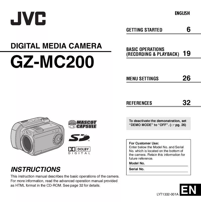 Mode d'emploi JVC GZMC200EK-GZ-MC200
