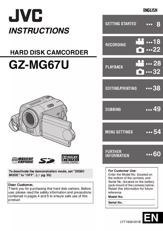 Mode d'emploi JVC GZMG67US-GZ-MG67