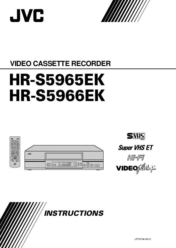 Mode d'emploi JVC HR-S5966