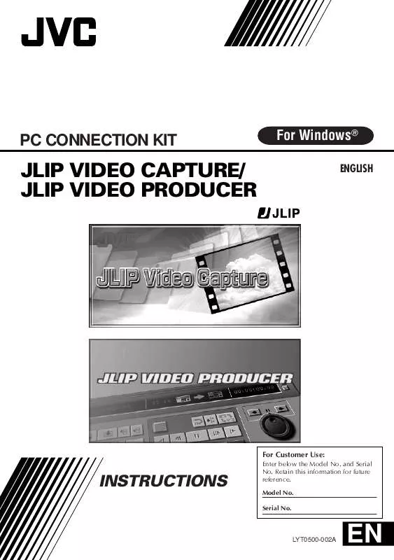 Mode d'emploi JVC JILP PC CONNECTION KIT