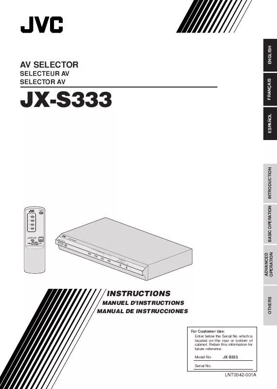Mode d'emploi JVC JX-S333