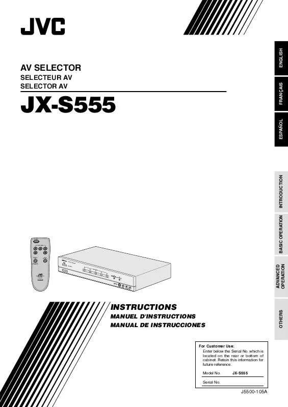 Mode d'emploi JVC JX-S555