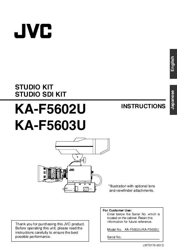 Mode d'emploi JVC KA-F5603U