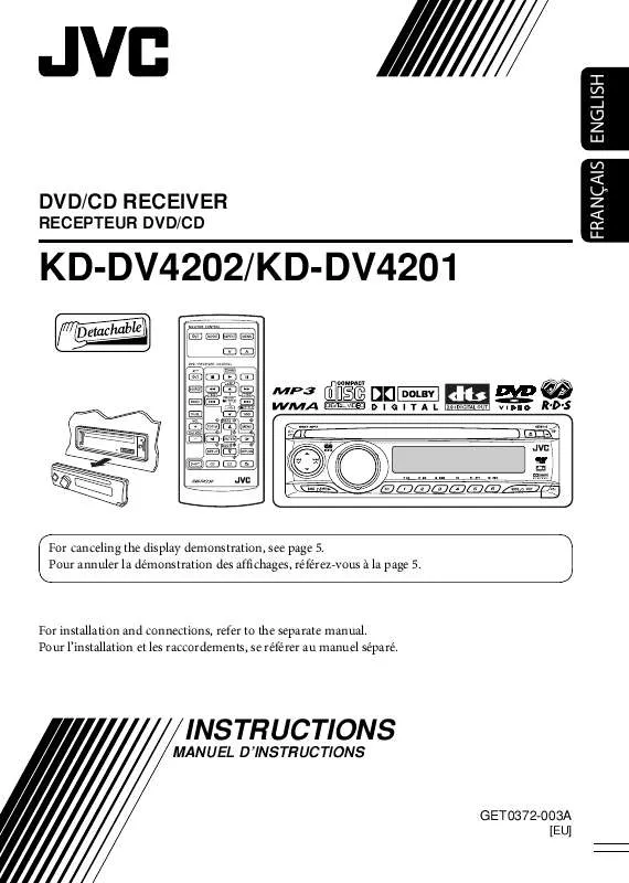 Mode d'emploi JVC KD-DV4202